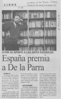 España premia a De la Parra.