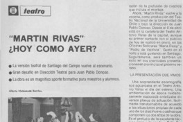 "Martín Rivas" ¿hoy como ayer?