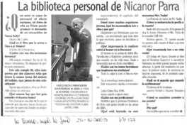La biblioteca personal de Nicanor Parra : [entrevista]