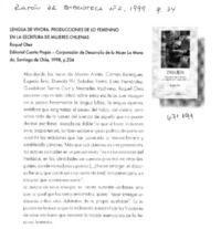 Lengua de víbora, producciones de lo femenino en la escritura de mujeres chilenas.