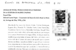 Lengua de víbora, producciones de lo femenino en la escritura de mujeres chilenas.