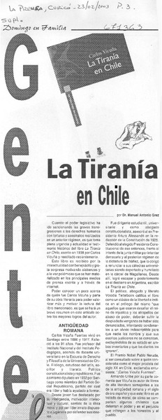 La tiranía en Chile