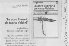 La obra literaria de Mario Valdini"