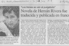 Novela de Hernán Rivera fue traducida y publicada en francés.