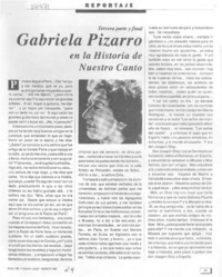 Gabriela Pizarro en la historia de nuestro canto