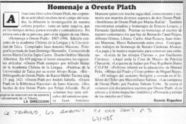 Homenaje a Oreste Plath