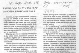La Poesía erótica de Chile