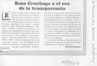 Rosa Cruchaga o el eco de la transparencia