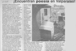 ¡Encuentran poesía en Valparaíso!