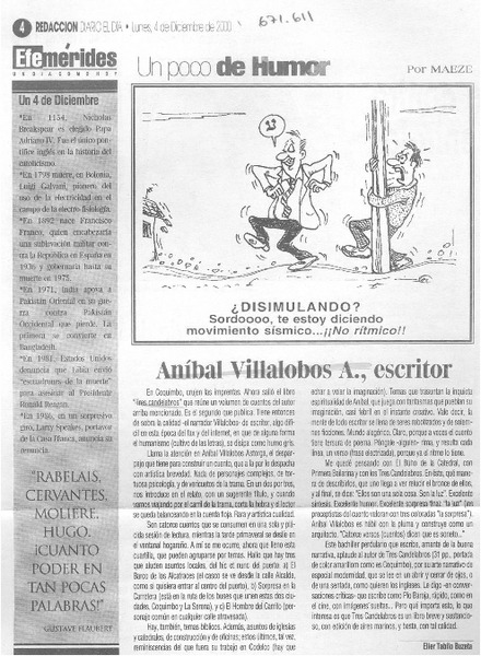 Aníbal Villalobos A., escritor