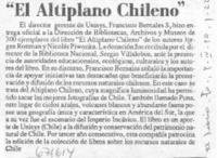 "El Altiplano chileno".
