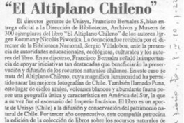 "El Altiplano chileno".