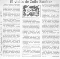 El violín de Zoilo Escobar