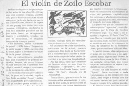 El violín de Zoilo Escobar