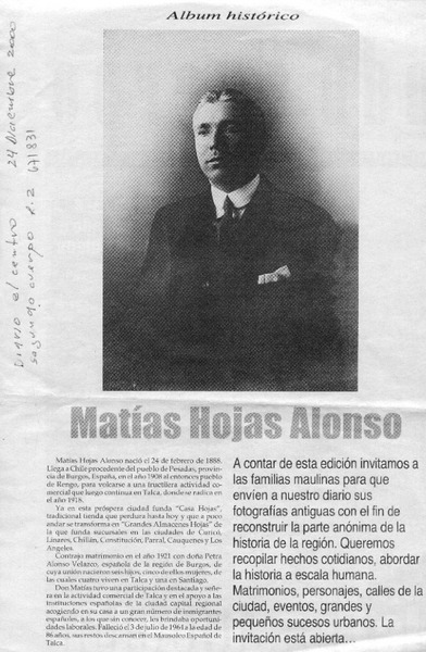 Matías Hojas Alonso.