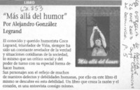 "Más allá del humor".
