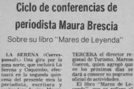 Ciclo de conferencias de periodista Maura Brescia.
