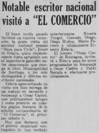 Notable escritor nacional visitó "El Comercio".