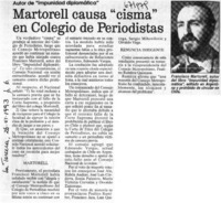 Martorell causa "cisma" en Colegio de Periofistas.