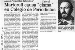 Martorell causa "cisma" en Colegio de Periofistas.
