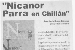 Nicanor Parra en Chillán.