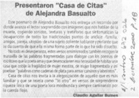 Presentaron "Casa de citas" de Alejandra Basualto.
