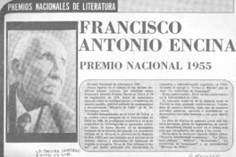 Francisco Antonio Encina, Premio Nacional 1955.