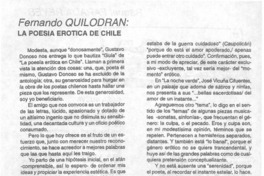 Fernando Quilodrán, la poesía erótica de Chile.