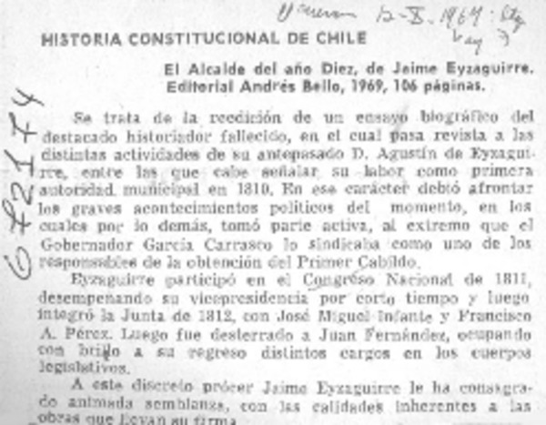 Historia constitucional de Chile.