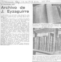 Archivo de J. Eyzaguirre.