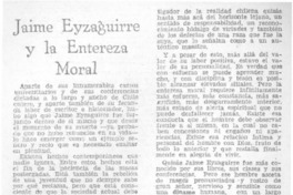 Jaime Eyzaguirre y la entereza moral.
