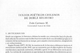 Textos poéticos chilenos de doble registro