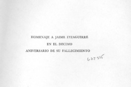 Homenaje a Jaime Eyzaguirre en el décimo aniversario de su fallecimiento