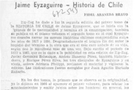 Jaime Eyzaguirre - Historia de Chile