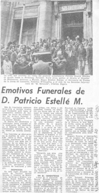 Emotivos funerales de D. Patricio Estellé M.