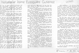 El historiador Jaime Eyzaguirre Gutiérrez