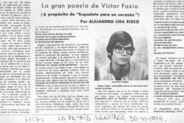 La gran poesía de Víctor Fazio
