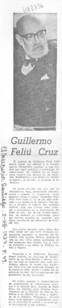 Guillermo Feliú Cruz.