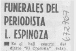 Funerales del periodísta L. Espinoza.