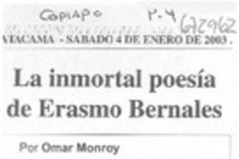 La inmortal poesía de Erasmo Bernales