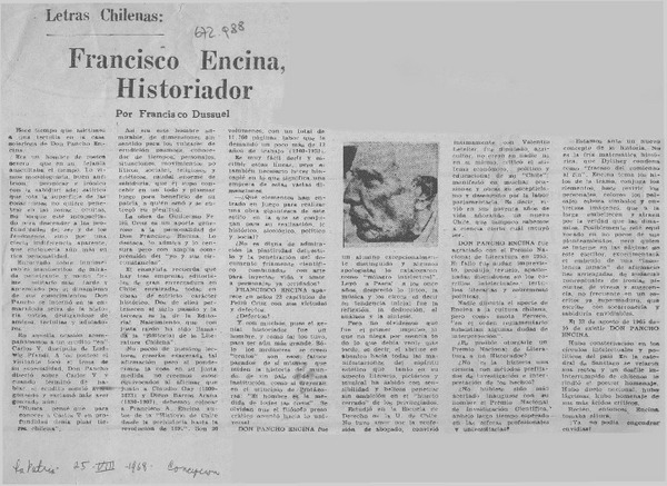Francisco Encina, historiador