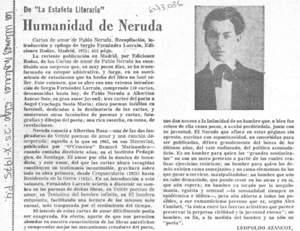 Humanidad de Neruda