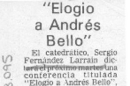Elogio a Andrés Bello
