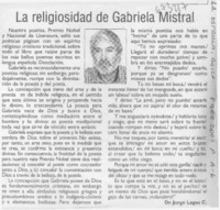La religiosidad de Gabriela Mistral