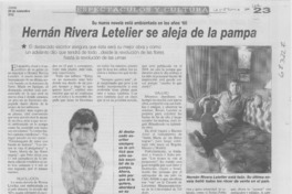 Hernán Rivera Letelier se aleja de la pampa.