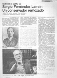 Sergio Fernández Larraín un conservador remozado
