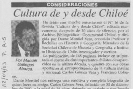 Cultura de y desde Chiloé