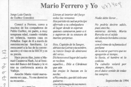 Mario Ferrero y yo