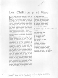 Los chilenos y el vino.