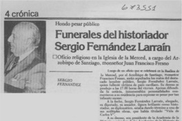 Funerales del historiador Sergio Fernández Larraín.